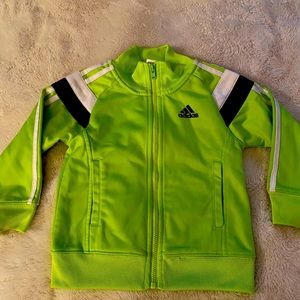 Adidas, green 18 mth size zip up jacket